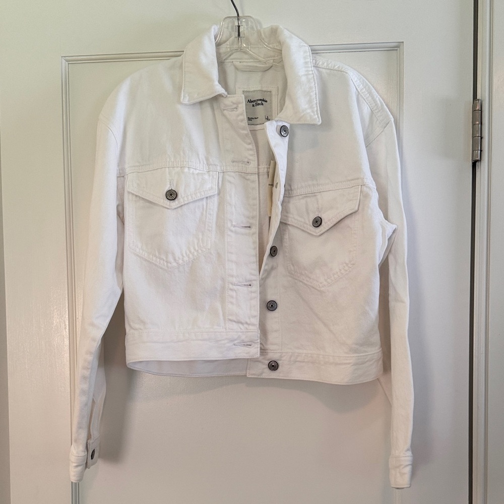 Abercrombie White Denim Jacket